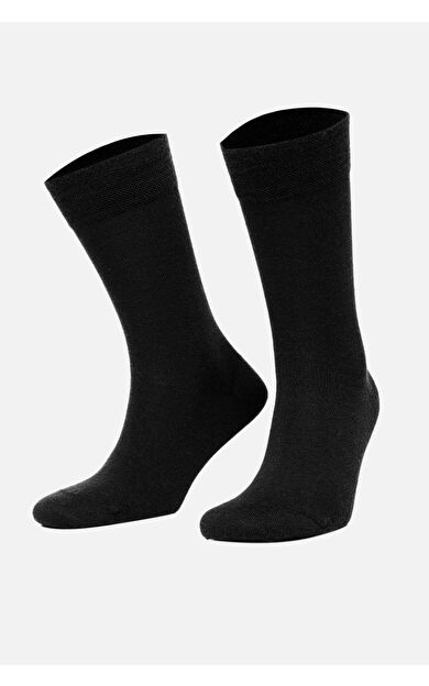 Mısırlı Erkek Soft Wool (Koyun Yünü) Tekli Soket Çorap Siyah