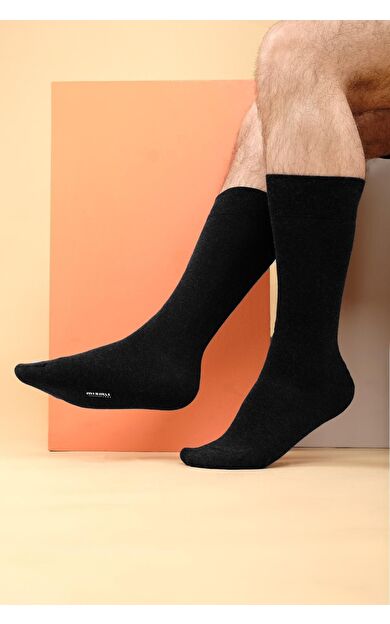 Mısırlı Erkek Yün Bambu Tekli Soket Çorap Siyah