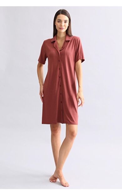 Mısırlı Kadın Bambu Gecelik Bordo