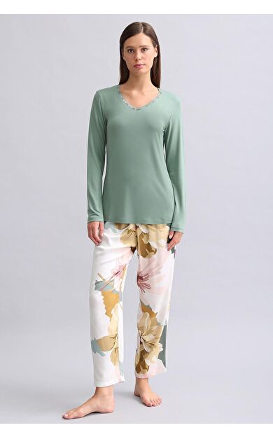 Mısırlı Kadın Bambu Pijama Altı Çok Renkli