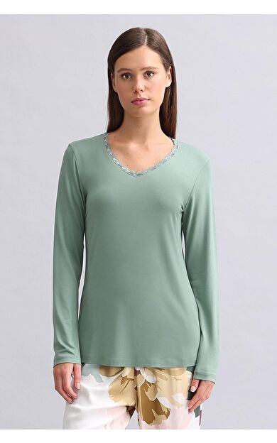 Mısırlı Kadın Bambu Sweatshirt Çağla Yeşili