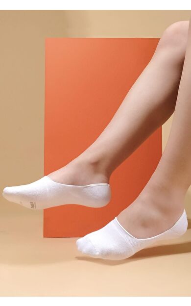 Mısırlı Kadın Bambu Tekli Yazlık Babet Çorap Beyaz