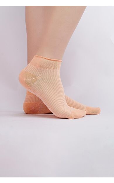 Mısırlı Kadın Bambu Tekli Yazlık Sneaker Çorap Somon