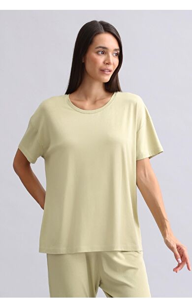 Mısırlı Kadın Bambu Tişört Adaçayı Yeşili
