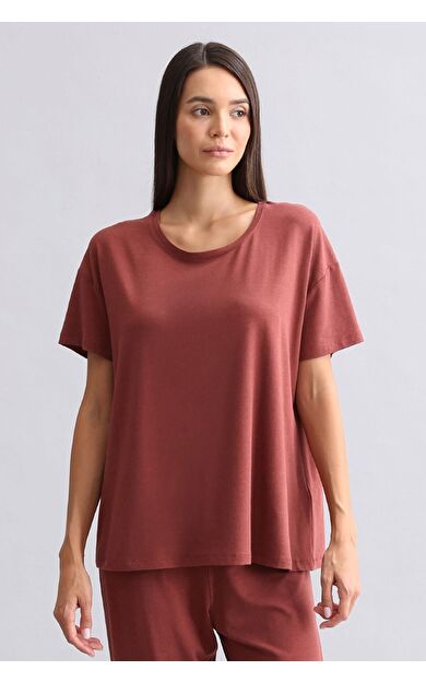 Mısırlı Kadın Bambu Tişört Bordo