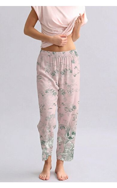 Mısırlı Kadın Dokuma Alt Pijama Gül Kurusu