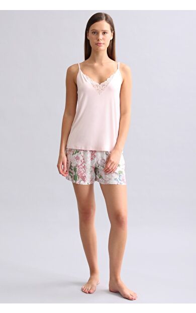 Mısırlı Kadın Dokuma Midi Şort Gül Kurusu