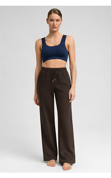 Mısırlı Kadın Düz Pantolon Kahverengi