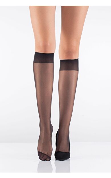 Mısırlı Kadın Fit 15 Dizaltı Çorabı Siyah