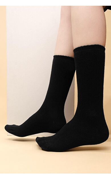 Mısırlı Kadın Kaşmir Tekli Soket Çorap Siyah