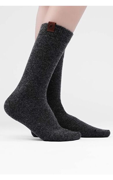 Mısırlı Kadın Kuzu Yünü Tekli Soket Çorap Füme