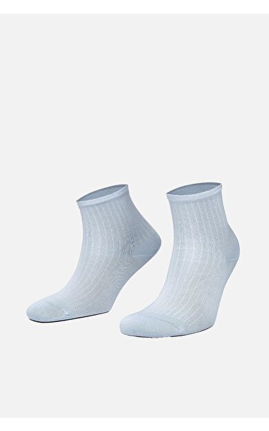 Mısırlı Kadın Merserize Tekli Soket Çorap Açık Mavi