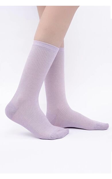 Mısırlı Kadın Modal Kaşmir Tekli Soket Çorap Lila