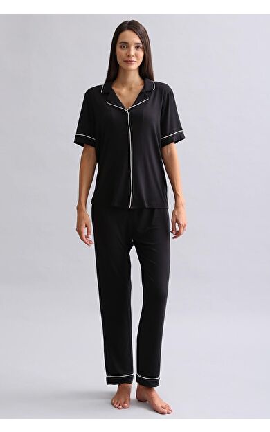 Mısırlı Kadın Modal Pijama Alt Siyah