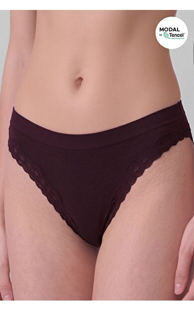 Mısırlı Kadın Modal Seamless Brief Slip Bordo