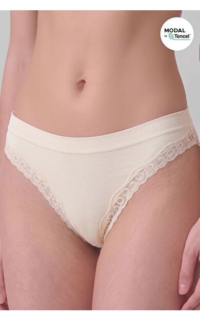 Mısırlı Kadın Modal Seamless Brief Slip Ekru