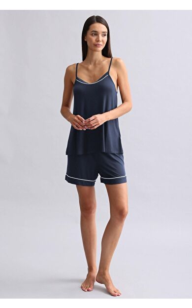 Mısırlı Kadın Modal Şort Gece Mavisi