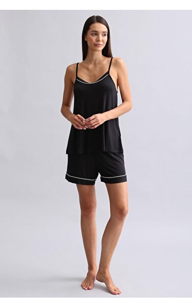 Mısırlı Kadın Modal Şort Siyah