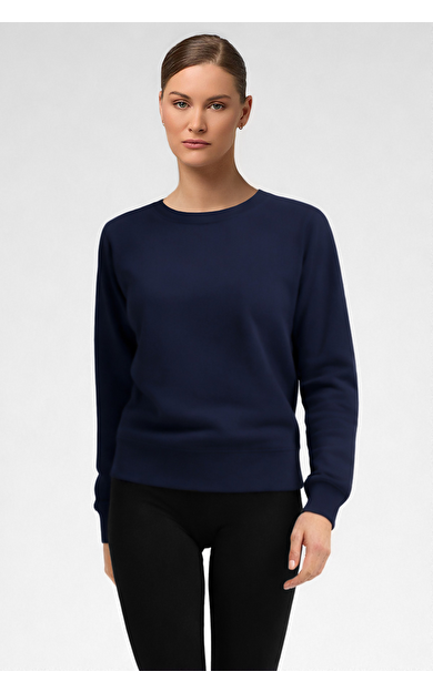 Mısırlı Kadın Modal Sweatshirt Koyu Lacivert