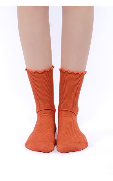 Mısırlı Kadın Modal Tekli Soket Çorap Kiremit