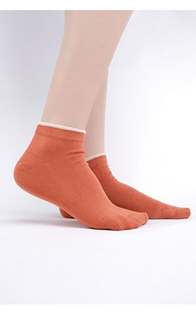 Mısırlı Kadın Modal Tekli Yazlık Sneaker Çorap Kiremit