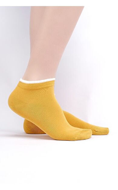 Mısırlı Kadın Modal Tekli Yazlık Sneaker Çorap Sarı