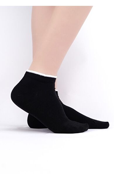 Mısırlı Kadın Modal Tekli Yazlık Sneaker Çorap Siyah