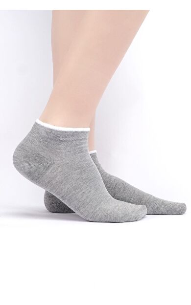Mısırlı Kadın Modal Tekli Yazlık Sneaker Çorap Gri