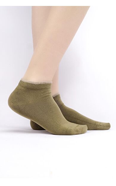 Mısırlı Kadın Modal Tekli Yazlık Sneaker Çorap Yeşil