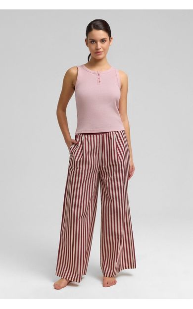 Mısırlı Kadın Pamuklu Kaşkorse Patlı Sıfır Kol Tshirt Açık Pembe