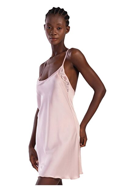 Mısırlı Kadın SATEN Gecelik Fuşya