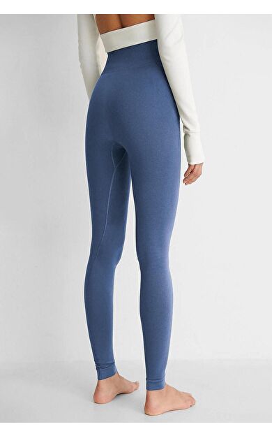 Mısırlı Kadın Yüksek Bel Seamless Dikişsiz Toparlayıcı Korse Tayt Açık Füme