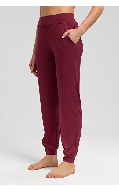 Mısırlı Kadın Kaşkorse Jogger Pantolon Bordo