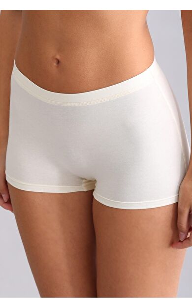 Mısırlı Modal By TENCEL ANNA Boxer Külot Ekru