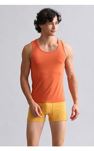 Mısırlı Modal By TENCEL HERCULES Slim Fit Basic Atlet Pas Kırmızı