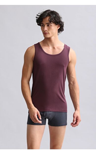 Mısırlı Modal By TENCEL HERCULES Slim Fit Basic Atlet Mor