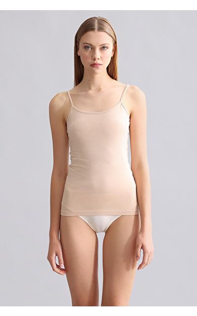 Mısırlı Modal By TENCEL SARAH İnce Askılı Atlet Ten