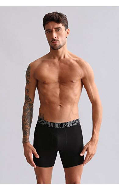 Mısırlı Modal By TENCEL SPARTACUS PERFORMANCE Long Boxer Siyah