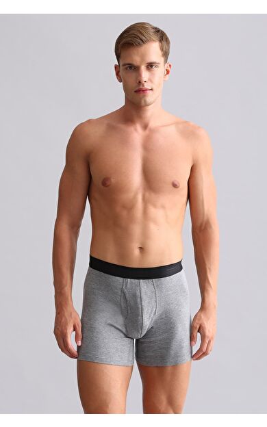 Mısırlı Modal By TENCEL SPARTACUS PLUS PERFORMANCE Long Boxer Gri Melanj