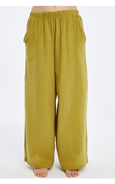 Mısırlı MÜSLİN Pamuklu Pantolon Yeşil