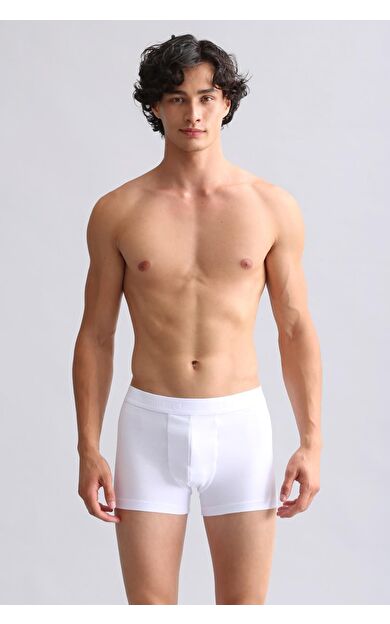 Mısırlı ORGANIC Pamuklu Compact Cotton Klasik Boxer Beyaz
