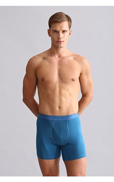 Mısırlı ORGANIC Pamuklu SPARTACUS PLUS PERFORMANCE Long Boxer Petrol Mavisi