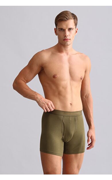 Mısırlı ORGANIC Pamuklu SPARTACUS PLUS PERFORMANCE Long Boxer Koyu Haki
