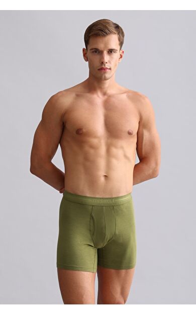 Mısırlı ORGANIC Pamuklu SPARTACUS PLUS PERFORMANCE Long Boxer Haki