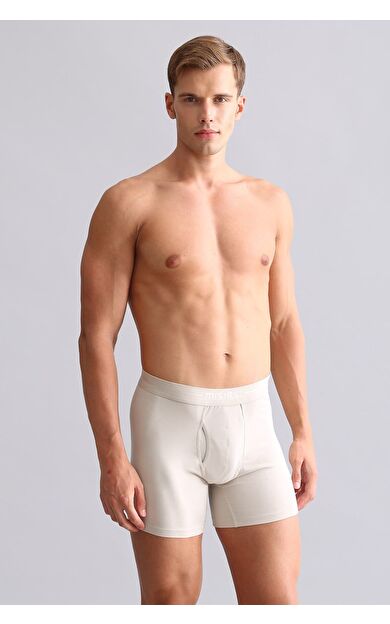 Mısırlı ORGANIC Pamuklu SPARTACUS PLUS PERFORMANCE Long Boxer Toprak Bej