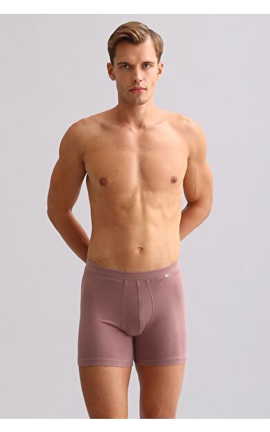 Mısırlı ORGANIC Pamuklu ZEUS LUXURY Regular Fit Metal Armalı Long Boxer Lavender