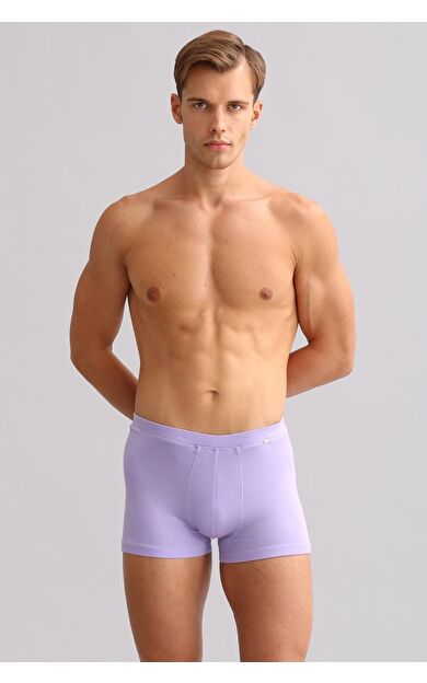 Mısırlı ORGANIC Pamuklu ZEUS LUXURY Regular Fit Metal Armalı Boxer Mor