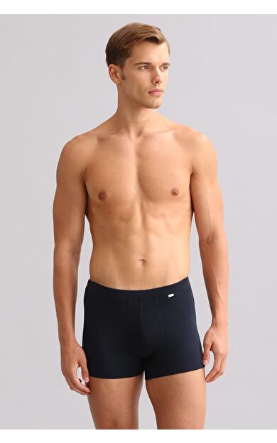 Mısırlı ORGANIC Pamuklu ZEUS LUXURY Regular Fit Metal Armalı Boxer Lacivert