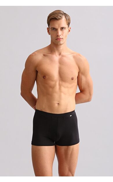 Mısırlı ORGANIC Pamuklu ZEUS LUXURY Regular Fit Metal Armalı Boxer Siyah