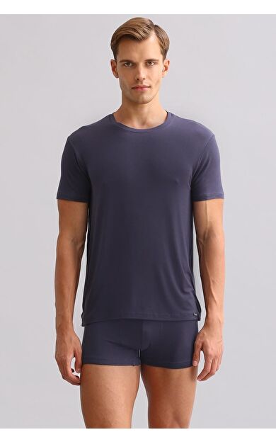 Mısırlı ORGANIC Pamuklu ZEUS LUXURY Regular Fit Bisiklet Yaka Fanila / T-Shirt Antrasit